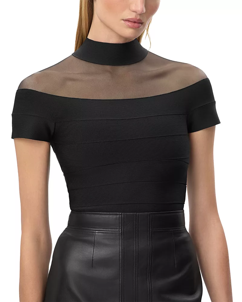 Herve Leger La Belle High Neck Bandage Top