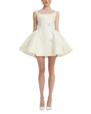 Zaya Wool & Silk Embellished Mini Dress