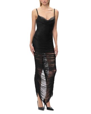 Herve Leger The Palmer Embellished Fringe Gown