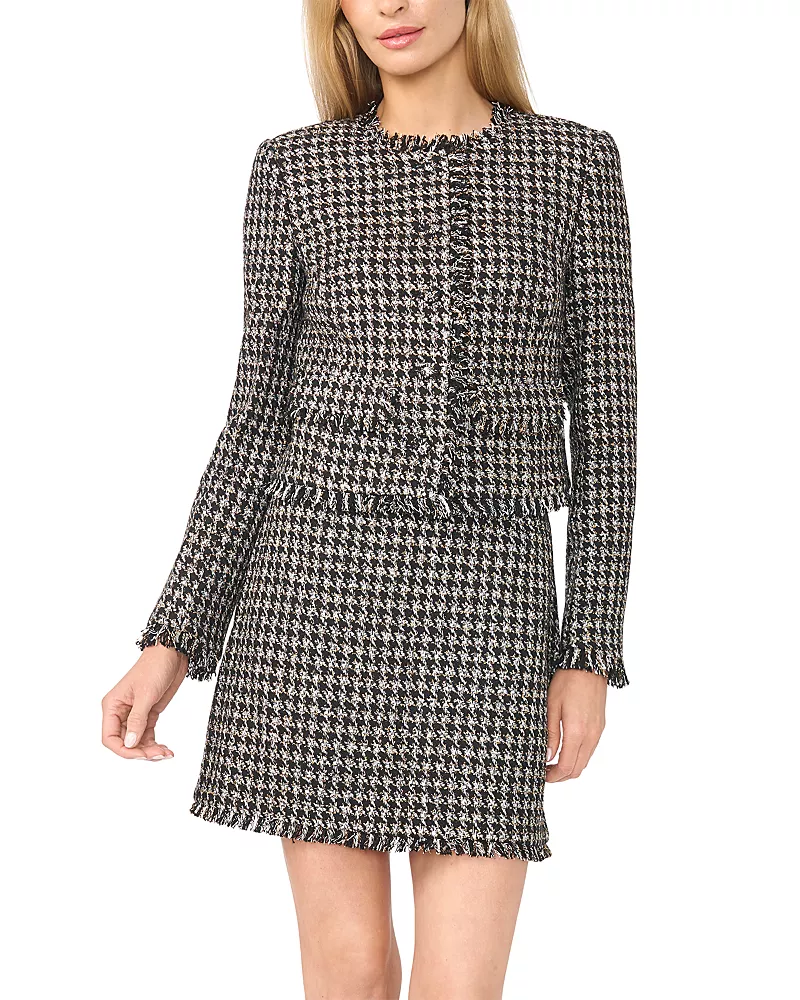 CeCe Tweed Check Lady Jacket