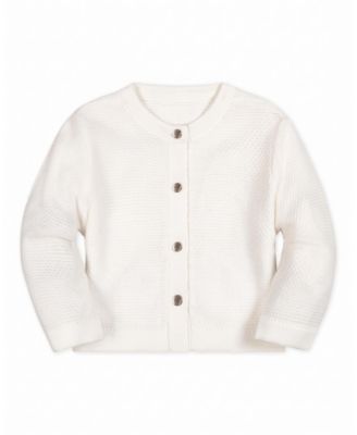 Girls' Organic Cropped Scallop Cardigan - Little Kid, Big Kid