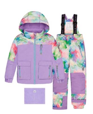  Girls' Play Diamond Jacket & Reinforced Pants Two Piece Snowsuit - Big Kid