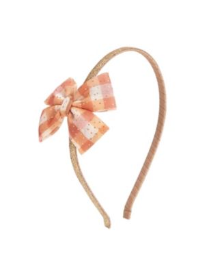 Girls' Cinnamon Plaid Tulle Bow Headband - Little Kid, Big Kid