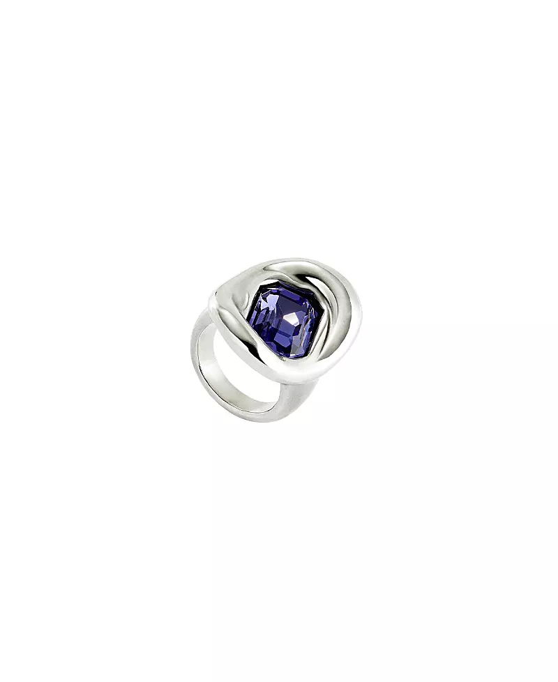 UNOde50 Sterling Silver-Plated Ring with Purple Crystal