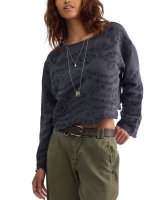 Iris Cotton Eyelet Sweatshirt