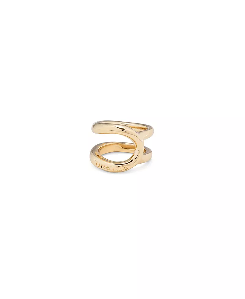 UNOde50 Gold-Plated Curvilinear Ring