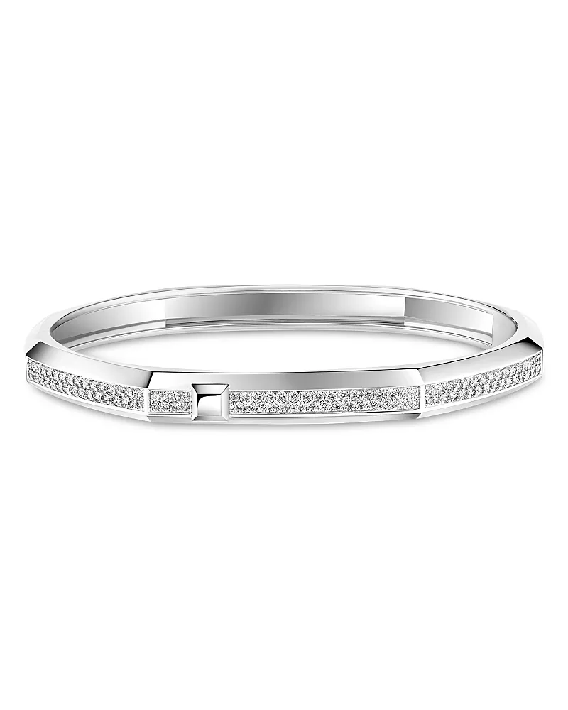 Messika 18K White Gold Moderniste Diamond Pave Bangle Bracelet, 0.75 tcw