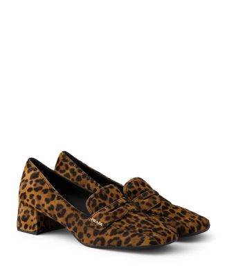  Women's Printed Leather Loafers