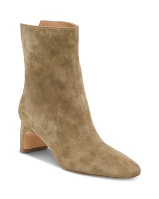 Women's Bennet Suede Wide Calf Block Heel Ankle Boots