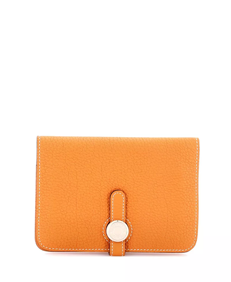 Pre-Owned HERMES Dogon Compact Wallet Leather