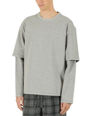 Stretch Cotton Layered Long Sleeve Tee