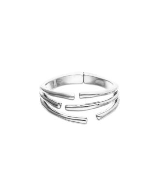  Bracelet Plated in Sterling Silver in the Shape of Several Tubes