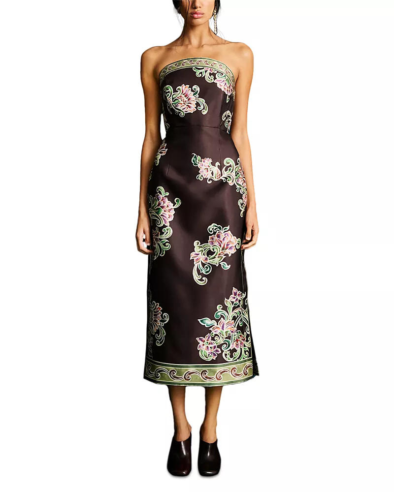 Alemais Josie Strapless Midi Dress