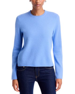 100% Cashmere Rolled Edge Crewneck Sweater - Exclusive