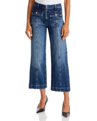 Cinq a Sept Azure High Rise Wide Leg Ankle Jeans in Stillwater