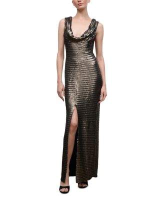 Mirielle Embellished Plunge Neck Dress