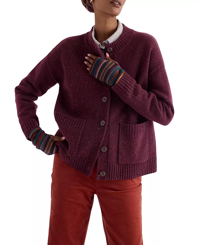 Seasalt Cornwall Harbour Sands Chunky Crew Neck Cardigan