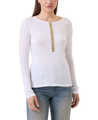  Pave Shimmer Henley Top