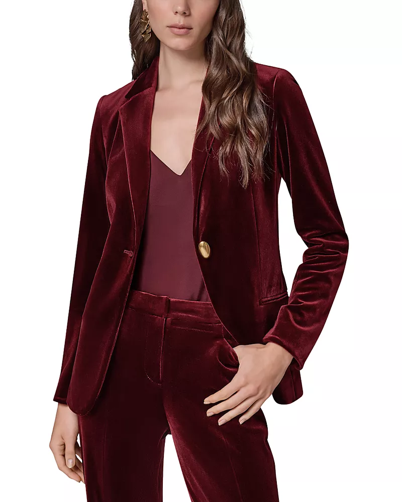Donna Karan New York Velvet Single Button Jacket