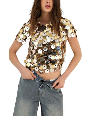 Chainmail Disc Short Sleeve Top