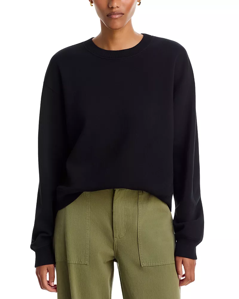 Velvet by Graham & Spencer Yoko Crewneck Cotton Sweatshirt