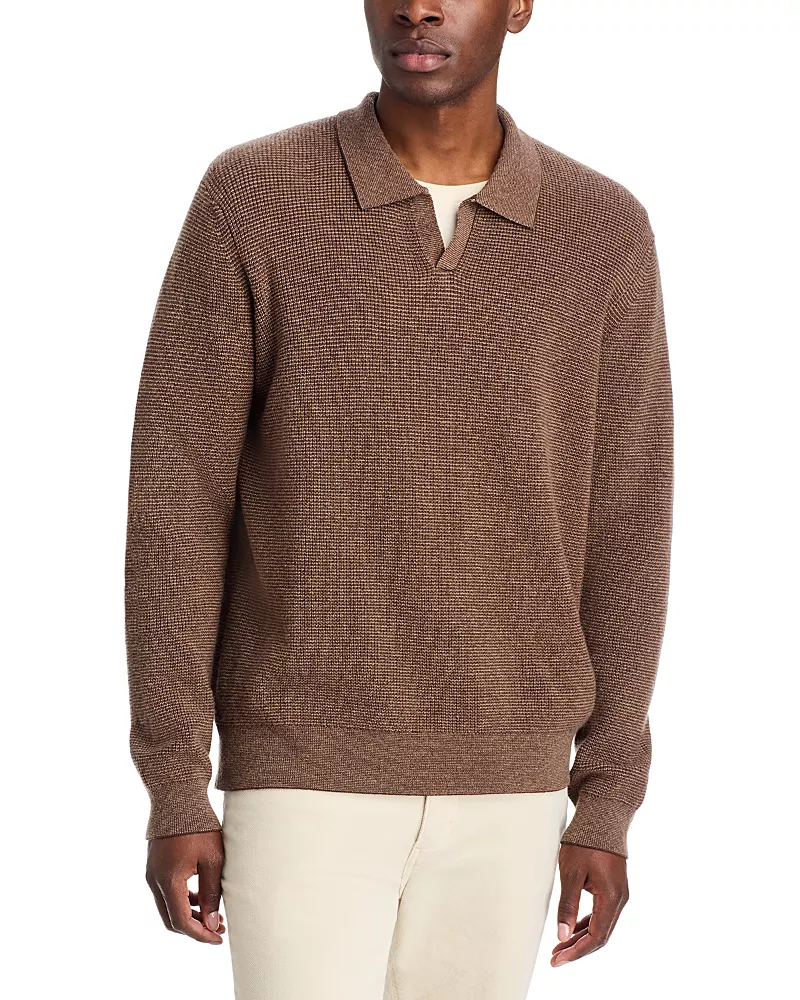Paige Otis Merino Wool & Cashmere Sweater Polo