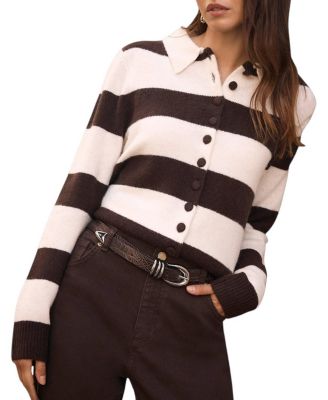  Women's Striped Knit Cardigan