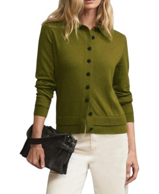 Mint Velvet Women's Long Sleeve Cotton Blend Knit Top