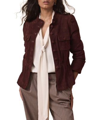 Mint Velvet Women's Suede Peplum Jacket