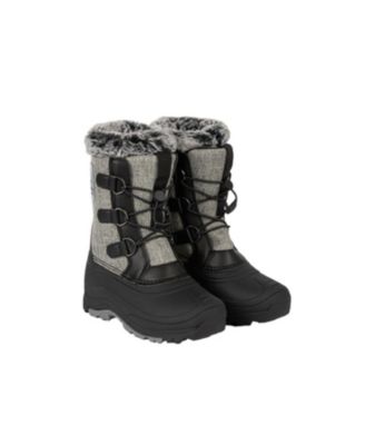 Unisex Removable Fleece Lining Waterproof Shell Winter Boots - Toddler, Little Kid, Big Kid