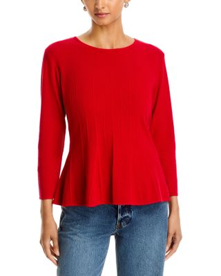 3/4 Sleeve Peplum Sweater