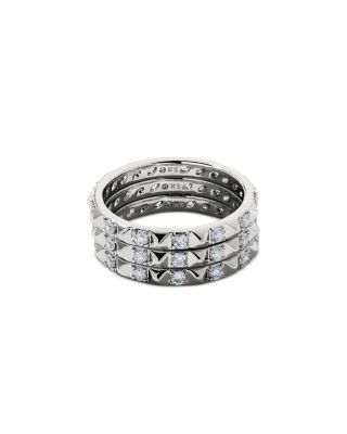 Fate Crystal & Spike Stack Rings, Set of 3