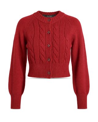 Rita Wool & Cashmere Cable Knit Cropped Cardigan