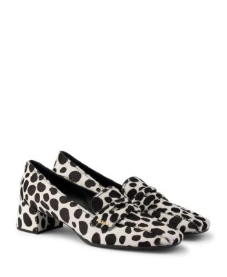  Women's Printed Calf Hair Leather Loafers