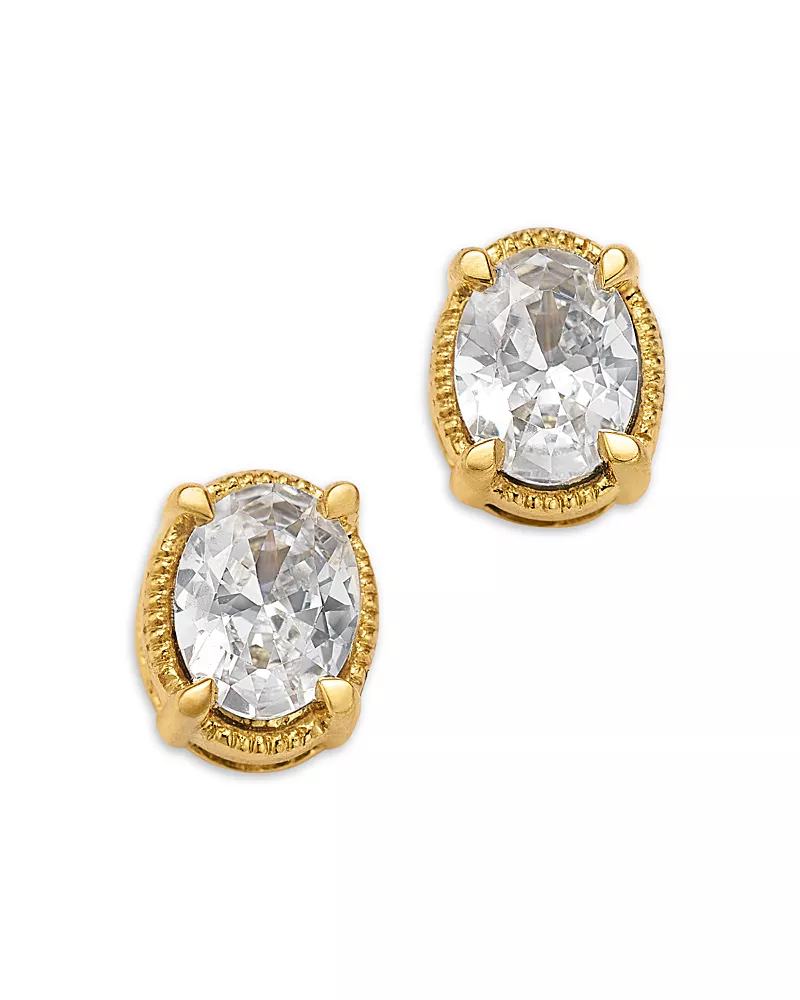 Bloomingdale's Fine Collection Diamond Oval Cut Stud Earrings in 14K Yellow Gold, 0.38 tcw