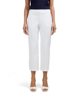  Ore Button-Hem Cropped Pant