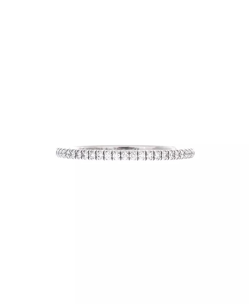 Pre-Owned Cartier 1.5mm Etincelle de Cartier Eternity Wedding Band Ring 18K White Gold Diamonds