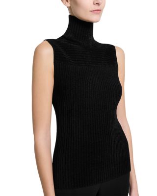 Ribbed Turtleneck Shell Top