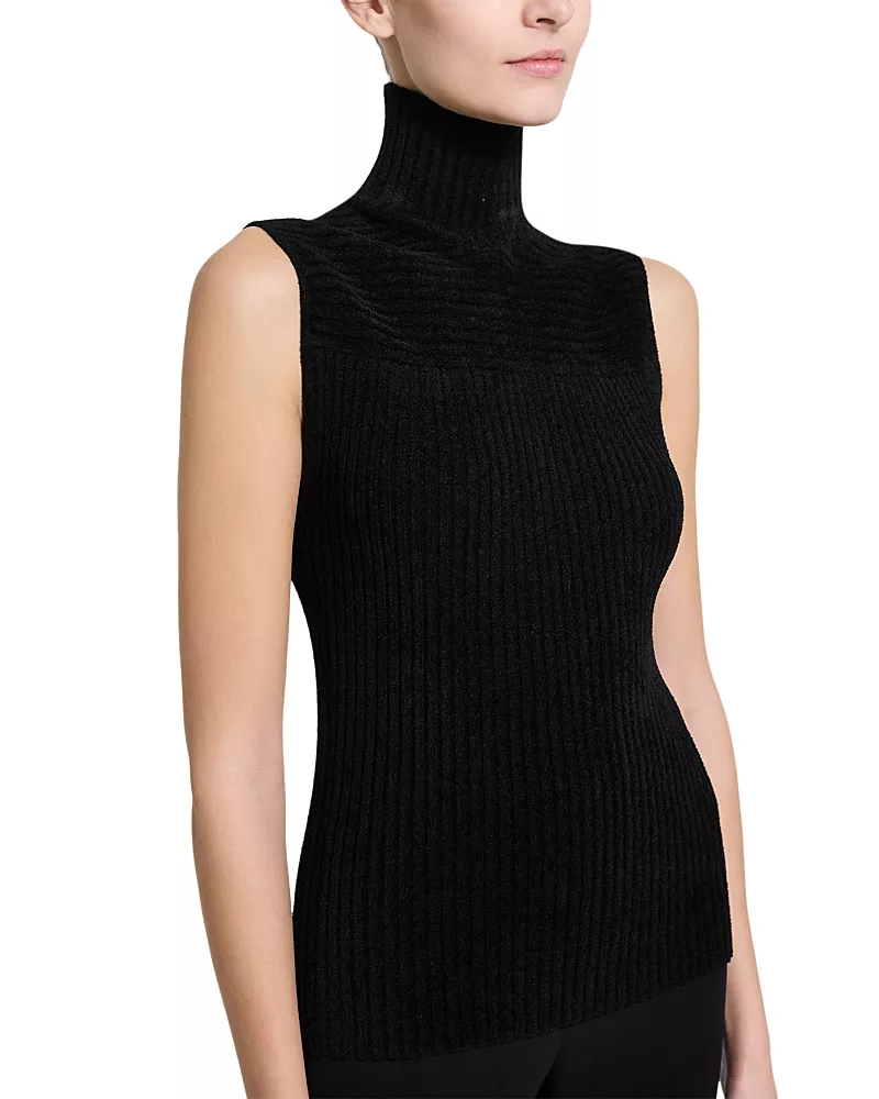 Theory Ribbed Turtleneck Shell Top