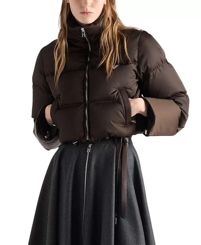 Prada Cropped Re-Nylon Down Jacket