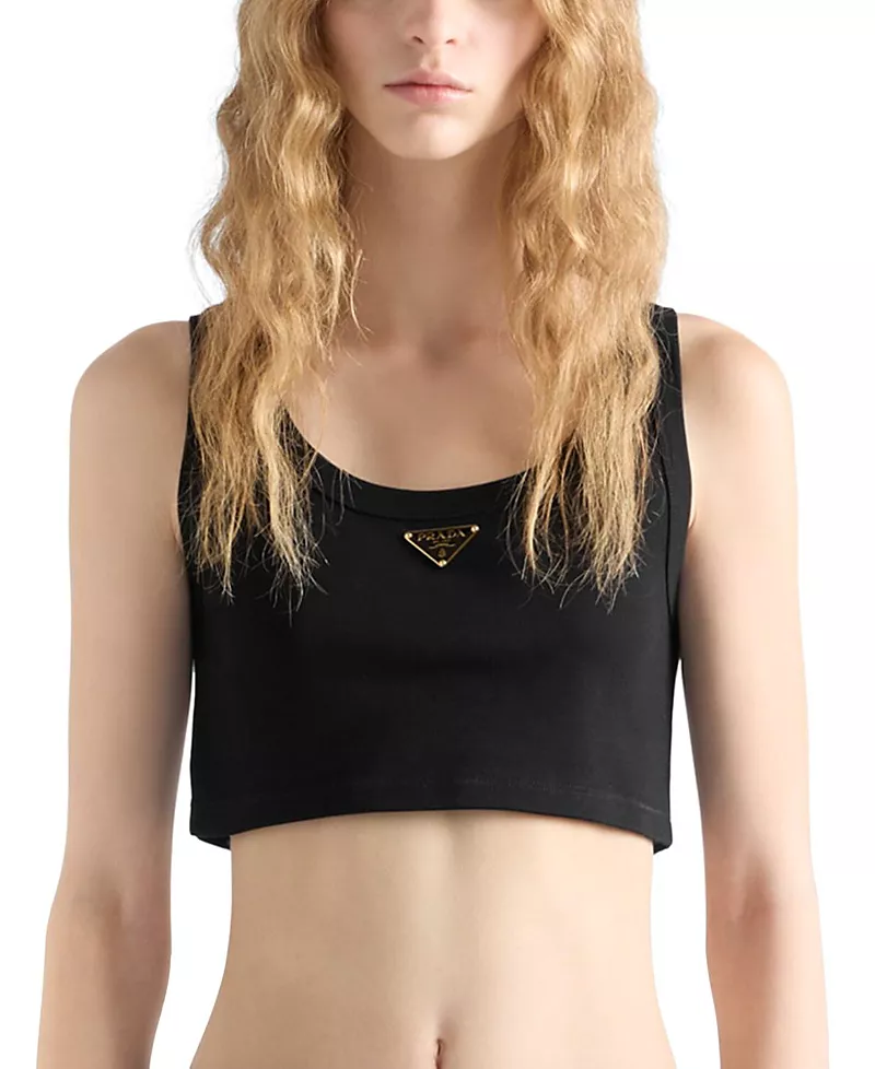 Prada Jersey Cropped Top