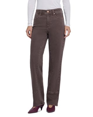 Brooke High Rise Loose Straight Jeans in Retro Espresso