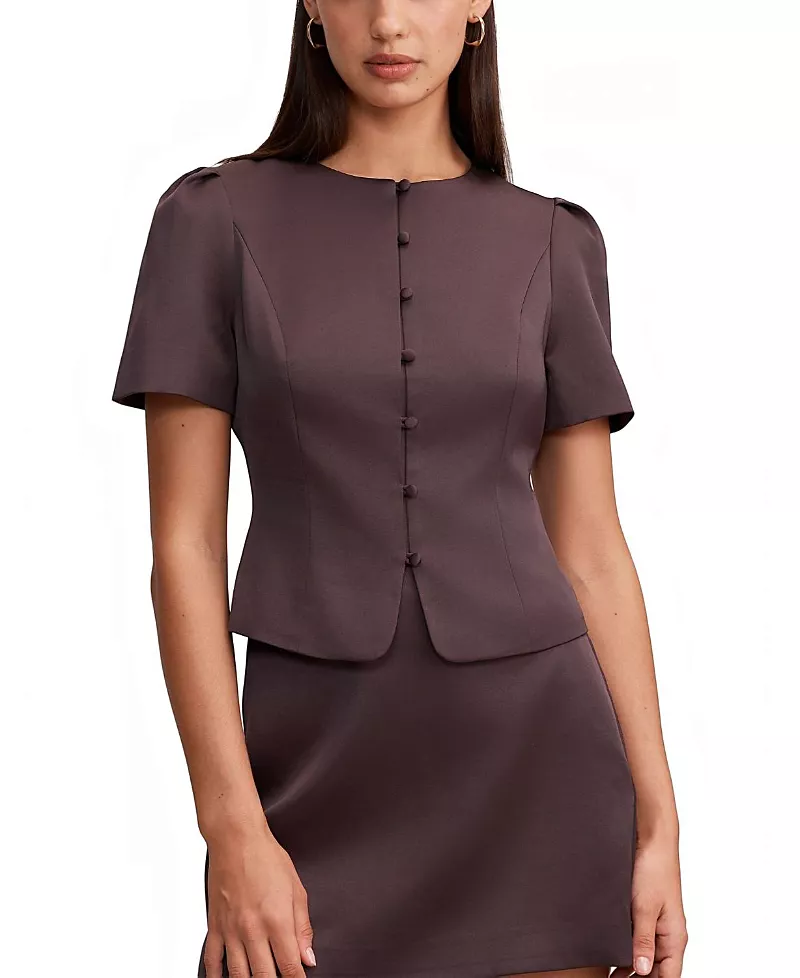 Ever New Women's Tarni Structured Satin Blouse