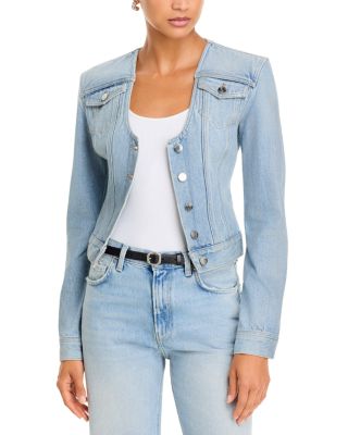 Cameron Cotton Collarless Denim Jacket