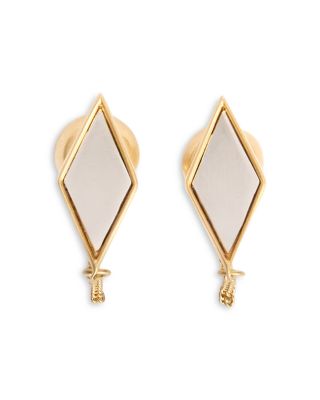 Jil Sander Two Tone Front To Back Earrings