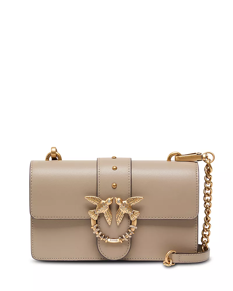 Pinko Love One Mini New Buckle Leather Crossbody Bag