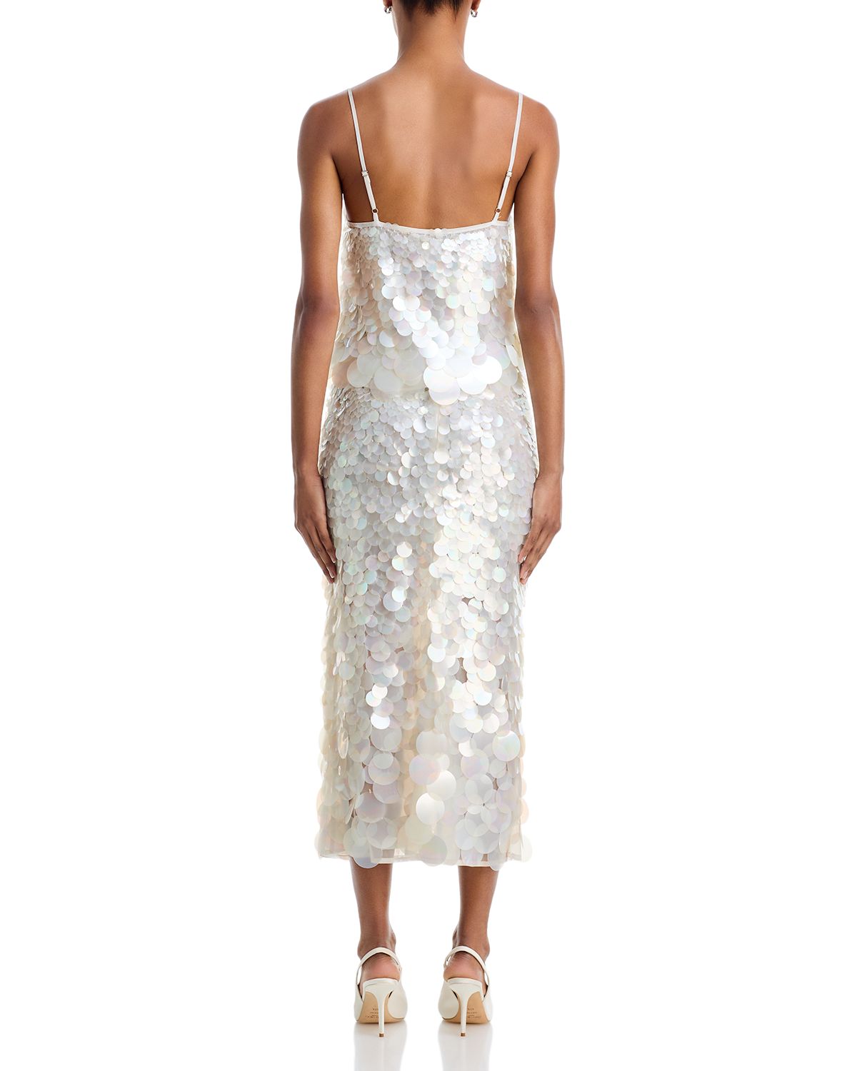 Maeve Paillette Low Rise Mid Length Slip Skirt thumbnail 7