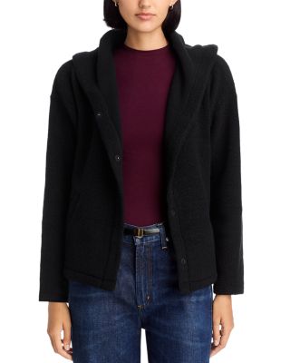 Boucle Hooded Boxy Jacket