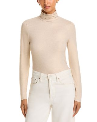 Soft Touch Metallic Long Sleeve Turtleneck