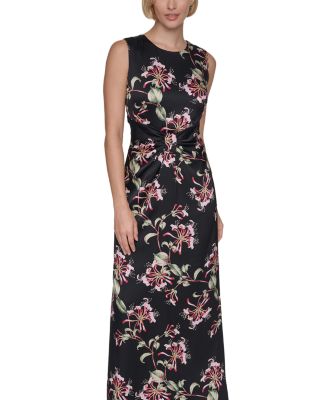 Sonia Rykiel Bow Front Jewel Neck Maxi Dress